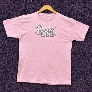 Panic at the Disco Retro Rainbow Spell-Out Band T-Shirt M